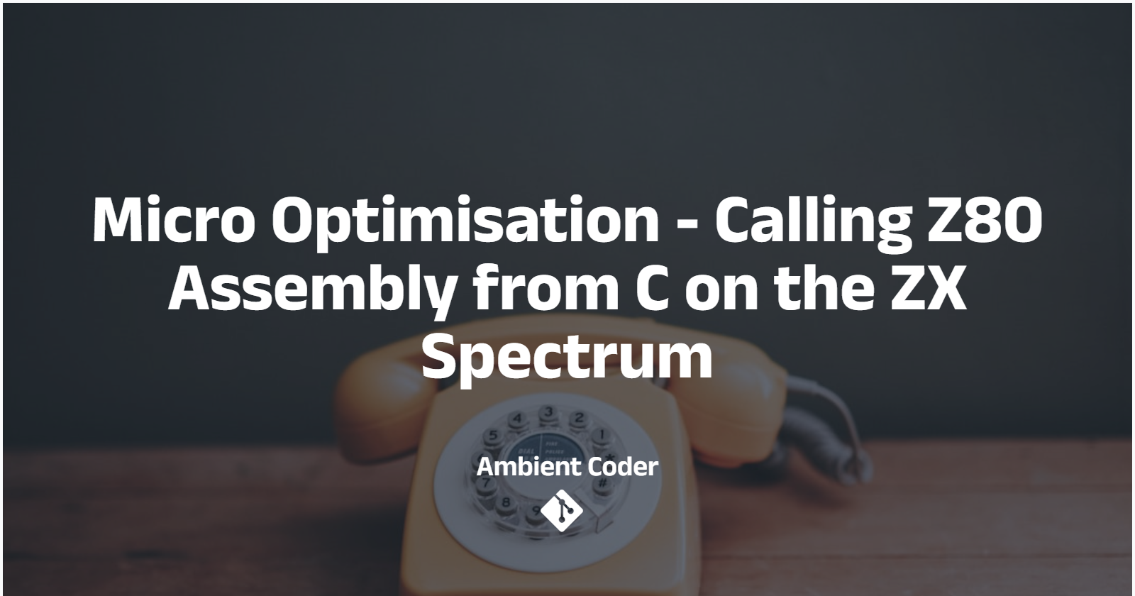 Micro Optimisation - Calling Z80 Assembly from C on the ZX Spectrum